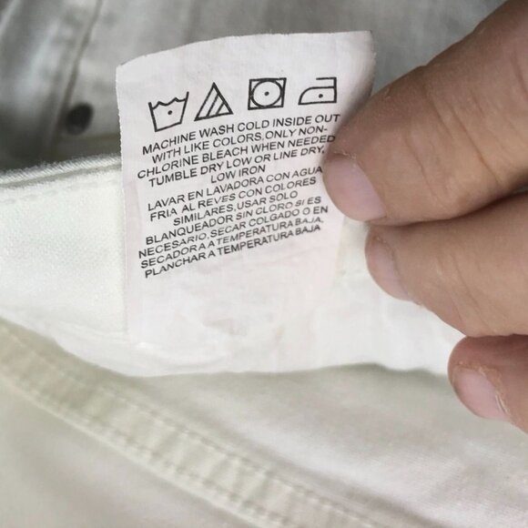 Riders By Lee Women Capri Jeans 12 Medium Straight Leg Casual White Denim Summer - Picture 11 of 15